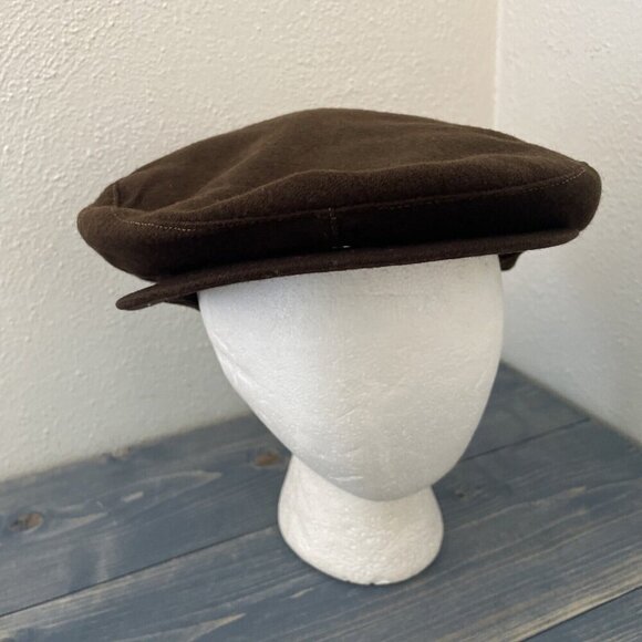 Vintage Marshall Field Brown Snap Rim Newsboy Cabby Hat - SIZE M (HT3) - Picture 3 of 8